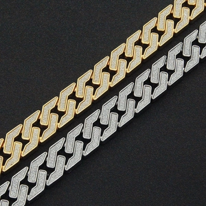 Men's hip hop gold and silver S-link bracelets with frosted matte finish on dark surface