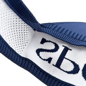 Sport sun visor cap with breathable mesh lining and knitted texture for UV protection