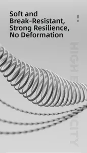 High elasticity pet toy detail showing soft, break-resistant spiral TPU material