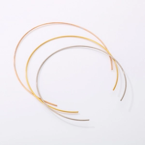 Minimalist Torque Necklace Stainless Steel Open Round Plain Choker Jewelry Accessory For Women DIY Fashion
