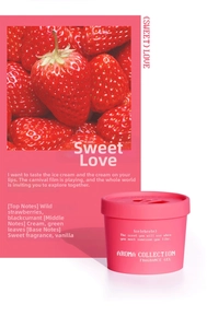 Detailed fragrance notes for pink strawberry gel air freshener with multi-layered scent