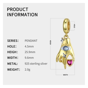 925 sterling silver hamsa hand pendant with blue evil eye and zircon details