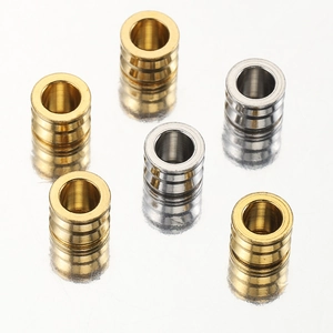 Polished gold and silver stainless steel spacer beads for DIY jewelry bracelet making