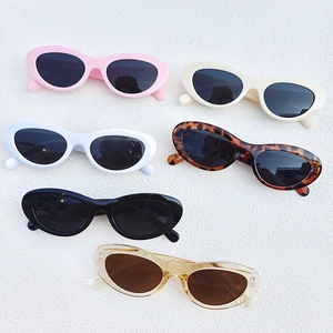 Retro Oval Cat Eye Sunglasses UV400 Protection Resin Frame PC Lenses Vintage Trendy Eyewear For Women And Men