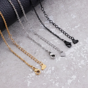Titanium steel gold and silver necklaces with lobster clasp and heart pendant