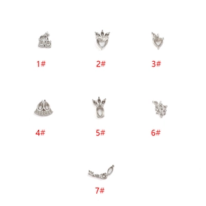 DIY stainless steel jewelry settings in cherry, heart, crown shapes for necklaces and pendants