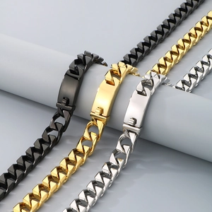 Polierte Panzerarmbänder in Schwarz, Gold und Silber mit praktischen Klappverschlüssen