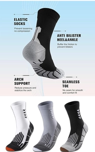 Macro detail of cushioned sports socks featuring arch support and seamless toe design