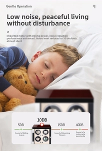 Macro detail showing ultra-quiet 10dB operation of luxury wooden automatic watch winder box