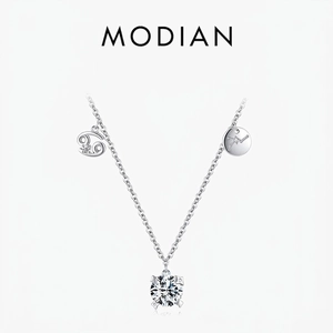 Collana Segno Zodiacale Cancro In Argento Sterling 925 Per Donna Ciondolo Zircone Tondo E Ciondolo