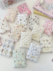 Cute Cartoon Quilted Cotton Fabric Passport Holder Case Cover Travel Certificate Storage Bag For Women And Girls