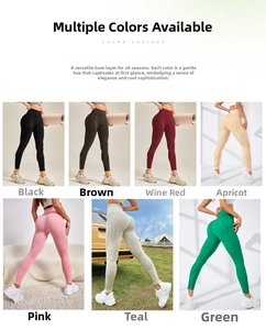Collage de leggings de yoga à taille haute en sept couleurs pour le fitness et le sport