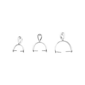 Trois tailles de bélières en argent sterling S925 pour pendentifs bijoux DIY