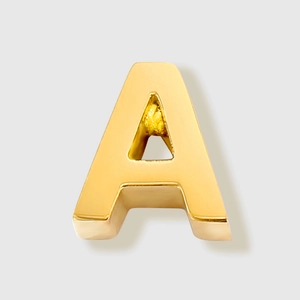 Pendentif lettre A en acier inoxydable doré pour création de bijoux DIY