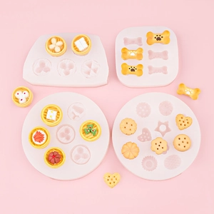 Mini Silikonform-Set für DIY Miniatur-Knochenkekse und chinesische Dämpfer-Snacks