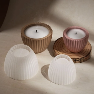Stampo in silicone a strisce verticali per candele profumate fai-da-te e ciotole in gesso