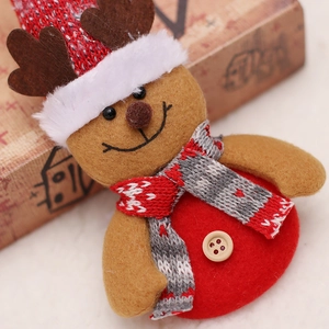Creative Christmas reindeer plush pendant decoration for holiday tree and gift ornaments