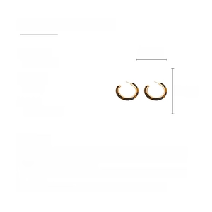 Detail view of retro resin C-shaped hoop earrings with precise size and weight specs