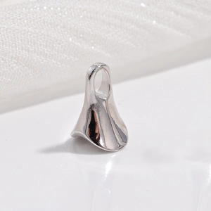 Connettore per ciondolo a corno in argento sterling S925 per creazione di gioielli
