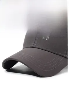 Detail of the norason embroidery and high-density cotton texture on a baseball cap