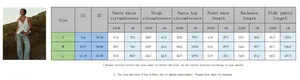 Comprehensive size chart for women's vintage mid-waist loose wide leg jeans with measurements