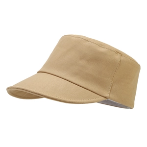 Stijlvolle beige militaire pet met platte bovenkant voor heren en dames zon