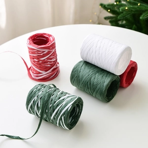 Nastro Di Carta Di Rafia Rotolo Spago Ecologico Per Regali Di Natale Artigianato DIY Cordone Decorativo Tessuto A Mano