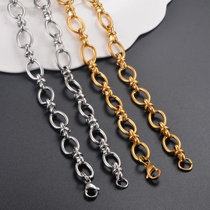 Stainless Steel Necklace Chain Oval Link Electroplated Hip Hop Style Unisex Minimalist Jewelry Accessory For Men Women