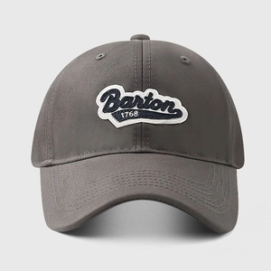 Deep grey baseball cap with Barton 1768 embroidery and a classic curved brim