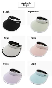 Display a matrice di visiere da donna in sei colori pastello con dettaglio logo