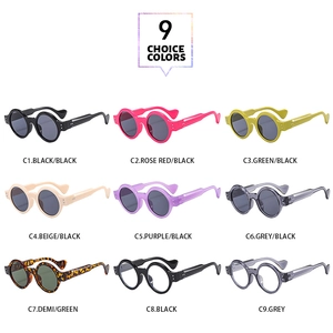 Classic round frame sunglasses in 9 stylish colors including tortoiseshell and solid tones