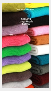Macro shot of high-quality long-staple cotton fabric with detailed knit texture and colors
