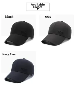 Classic baseball caps in black, grey, and navy blue with N.Y.S 3D embroidery detail