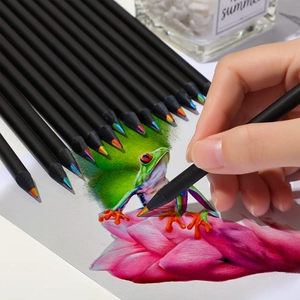 Rainbow Colored Pencils Multicolor Core Black Wood Drawing Painting Creative Stationery For Kids Students Artistic