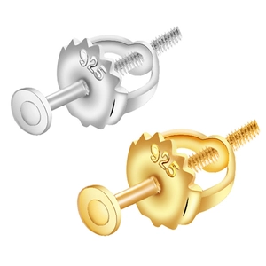 925 sterling silver earring backs in gold and silver finish shown in a diagonal view