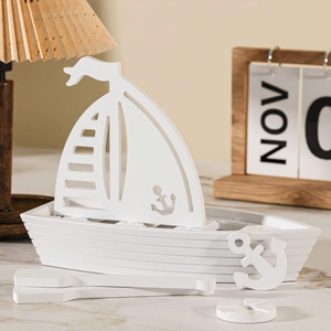 Moule en silicone de voilier blanc minimaliste pour décoration nautique faite à la main