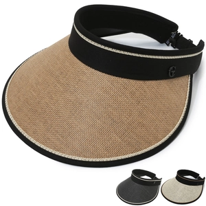 Women Straw Woven Sun Visor Hat Large Brim UV Protection Empty Top Summer Beach Outdoor Foldable Adjustable