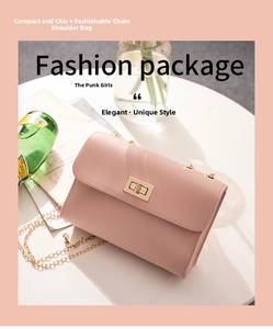 Detailed view of pink lychee pattern texture and gold metal turn-lock on crossbody bag