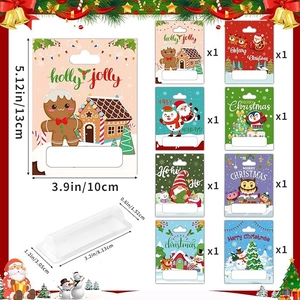 Christmas gift money card holders set with holiday greeting cards and plastic bases