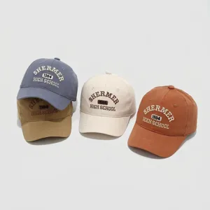 Berretti da baseball vintage in cotone per bambini con ricamo 1984 in quattro colori