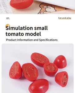 Detailed realistic cherry tomato model showing sliced inner texture and glossy red finish