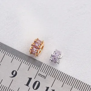 Gold and silver 14k plated marquise zircon spacer beads with 8mm and 10mm sizing