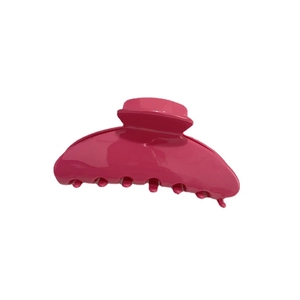 Elegant large pink acetate shark hair claw clip for women's ponytails and buns