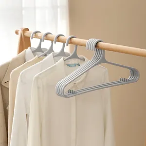Seamless Plastic Clothes Hangers Non-Slip Space Saving Durable Closet Storage Drying Rack For Coats Shirts