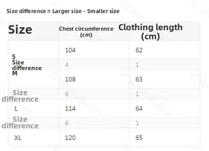 Detailed size chart for women's autumn long sleeve pullover sweater with measurements in cm