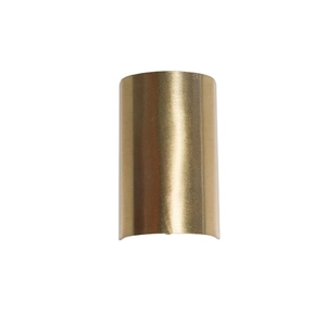 Golden brushed metal hair hook minimalist rectangular curved ponytail clip accessory