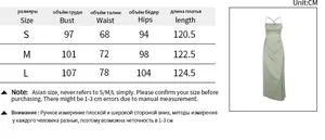 Guide des tailles pour robe en satin vert avec mesures de poitrine et hanches