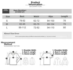 Size chart detail for sequin bodycon dress showing S, M, and L measurements in centimeters