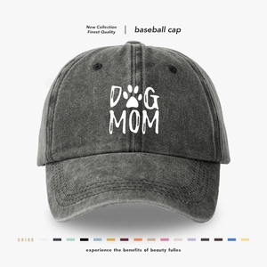 Casquette De Baseball En Coton Lavé Dog Mom Empreinte De Patte Vintage Réglable Protection Solaire Chapeau Extérieur Femmes Hommes