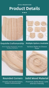 Detail of assorted wooden display trays in butterfly and flower shapes for jewelry